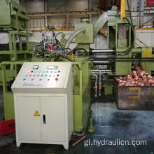 Sistema de prensa de briquetado de cobre de aceiro horizontal de cobre